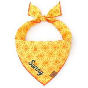 Summer25_Here-Comes-the-Sun_Collar_Bandana_Embroidered Here Comes the Sun Dog Bandana